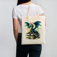 Book Lover Reading Fantasy Dragon Canvas Tote Bag Book Lover Reading Fantasy Dragon Canvas Tote Bag