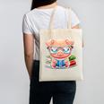 Book Lover Reading Pig Canvas Tote Bag