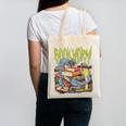 Graphic Book Worm Monster Horror Reading Book Lover Canvas Tote Bag