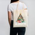 All Booked For Christmas Book Christmas Tree Lights Xmas Canvas Tote Bag
