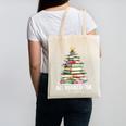 All Booked For Christmas Coquette Books Teacher Xmas Tree Canvas Tote Bag