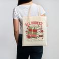 All Booked For Christmas Coquette Xmas Book Club Book Lovers Canvas Tote Bag