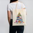 All Booked For Christmas Teacher Reading Student Bookworm Canvas Tote Bag