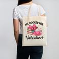 All Booked For Valentine Teacher Valentines Day Book Lover Canvas Tote Bag