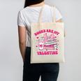 All Booked For Valentines Book Reading Coquette Bow Canvas Tote Bag