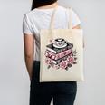 All Booked For Valentine's Coquette Bow Books Teacher Girly Canvas Tote Bag