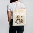 Bookish Christmas North Pole Book Club Snowman Book Worm Canvas Tote Bag