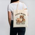 Bookish Feral Moms Book Club Raccoon Mother's Day Bookworm Canvas Tote Bag Bookish Feral Moms Book Club Raccoon Mother's Day Bookworm Canvas Tote Bag