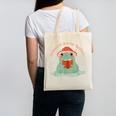 Bookmarks Are For Quitters Frog Reading Book Graphic Canvas Tote Bag