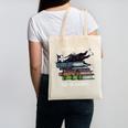 Books Cats Life Is Sweet Cats Books Lover Men Women Canvas Tote Bag
