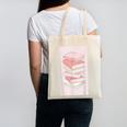 Books Flowers Art Flower Stack Pastel Feminine Canvas Tote Bag Books Flowers Art Flower Stack Pastel Feminine Canvas Tote Bag
