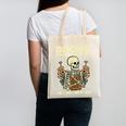 Books Make Me Happy Skeleton Read Reading Librarian Book Canvas Tote Bag