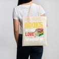 Books Are My Love Language Stack Canvas Tote Bag
