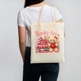 Books Are My Love Language Teddy Bear Book Lovers Valentine Canvas Tote Bag