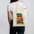 Books Painting Colorful Art Abstract Graphic Books Canvas Tote Bag Books Painting Colorful Art Abstract Graphic Books Canvas Tote Bag