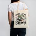 Books Are My Therapy Bookworm Reading Canvas Tote Bag