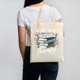 Books Are My Therapy Summer Reading Book Lovers Canvas Tote Bag