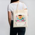 Bookworm Tees Drink Coffee Read Books Be Happy Canvas Tote Bag