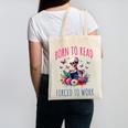 Born To Read Forced To Work Reading Skeleton Bookish Book Canvas Tote Bag
