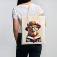 Capybara Bookworm Rodent Reading a Book Canvas Tote Bag