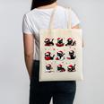 Cat Reading Books Lover Christmas Cat Lover Xmas Canvas Tote Bag