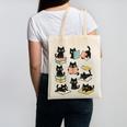 Cats Reading Books Cat Lover Canvas Tote Bag