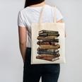 Celebrating History Month Floral Books Teacher Canvas Tote Bag