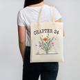 Chapter 24 Book Lovers & Readers 24th Birthday Wildflowers Canvas Tote Bag