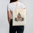 Christmas Book Reading Reader Xmas Bibliophile -Adult Christmas Tree Book Modern Canvas Tote Bag