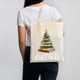 Christmas Book Tree All Booked For Xmas Canvas Tote Bag