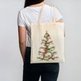 Christmas Book Tree Teacher Book Lover Xmas Librarian Canvas Tote Bag