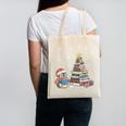 Christmas A Penguin Reading Book Snowflake Cocoa Hot Teacher Canvas Tote Bag