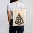 Christmas Tree Books Canvas Tote Bag