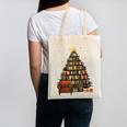 Christmas Tree Bookshelf Book Lover Library Canvas Tote Bag Christmas Tree Bookshelf Book Lover Library Canvas Tote Bag