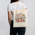 I Closed My Book To Be Here Floral Bookworm Reading Canvas Tote Bag