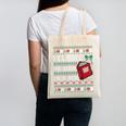 I Closed My Book To Be Here Ugly Christmas Sweater Canvas Tote Bag