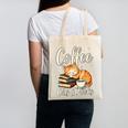 Coffee Cats And Books Lover For Women & Men Coffee Canvas Tote Bag
