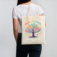 Color Our World Summer Reading Program 2025 Trippy Book Tree Canvas Tote Bag
