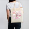 Coquette Bow Book Coffee Valentines Bookish Library Teacher Canvas Tote Bag