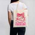 Coquette Bow All Booked For Valentines Teacher Book Canvas Tote Bag