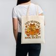 Cozy Readers Book Society Vintage Fall Books & Pumpkin Canvas Tote Bag Cozy Readers Book Society Vintage Fall Books & Pumpkin Canvas Tote Bag