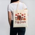 Cozy Season Autumn Leaves Books Pumpkins Fall Halloween Canvas Tote Bag Cozy Season Autumn Leaves Books Pumpkins Fall Halloween Canvas Tote Bag