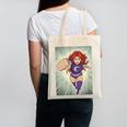 The Crimson Crescent 90s Retro Comic Book Superheroine Art Canvas Tote Bag The Crimson Crescent 90s Retro Comic Book Superheroine Art Canvas Tote Bag