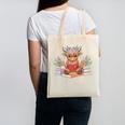 Cute Baby Highland Cow Reading Book Lover Toddler Canvas Tote Bag