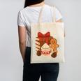 Cute Christmas Books Gingerbread Xmas Book Lover Teacher Canvas Tote Bag