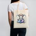 Cute Elephant Reading Universe Book Canvas Tote Bag Cute Elephant Reading Universe Book Canvas Tote Bag