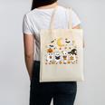 Cute Ghost Drinking Coffee Halloween Fall Ghost Book Reading Canvas Tote Bag Cute Ghost Drinking Coffee Halloween Fall Ghost Book Reading Canvas Tote Bag