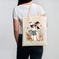 Cute Ghost Reading Book Librarian Book Lover Canvas Tote Bag