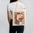 Cute Hedgehog Book Nerd Canvas Tote Bag