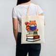 Cute Kawaii Kids Reading Books Glasses Red Panda Lover Canvas Tote Bag Cute Kawaii Kids Reading Books Glasses Red Panda Lover Canvas Tote Bag